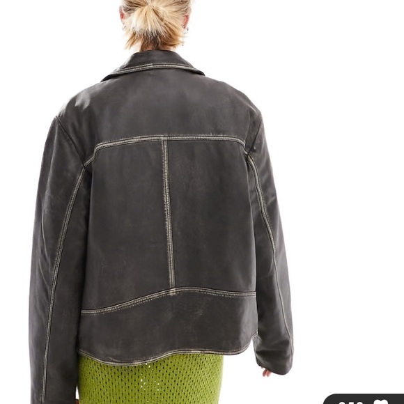 Men's Brown Leather Jacket - Picture 6 of 7